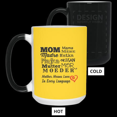 Mother Means Love In Every Language Mug Gift For Mom