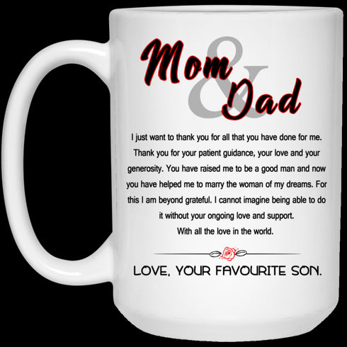 Divesart - Awesome Gift For Your Parents Thank You For Your Love Mug - Famh