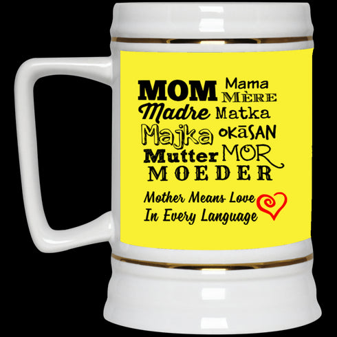 Mother Means Love In Every Language Mug Gift For Mom