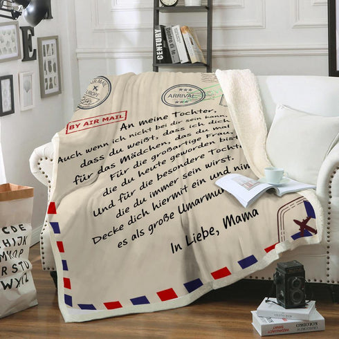 "An meine Tochter" Decke - Postkarte