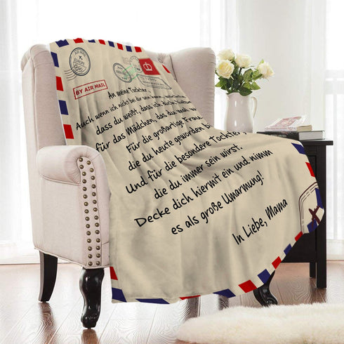 "An meine Tochter" Decke - Postkarte