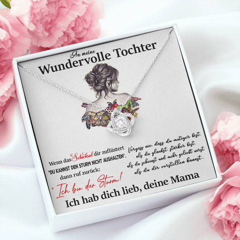 "An meine Tochter" Halskette - Schmetterling