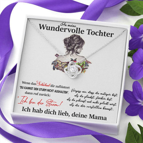 "An meine Tochter" Halskette - Schmetterling