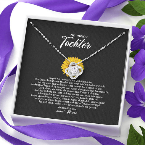 "An meine Tochter" Halskette - Sonnenblume