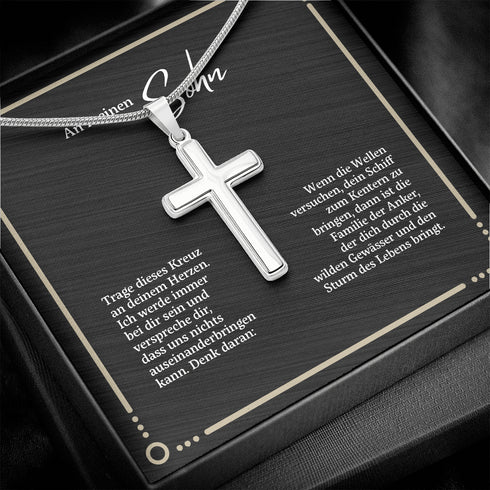 "An meine Sohn" Halskette - Kreuz