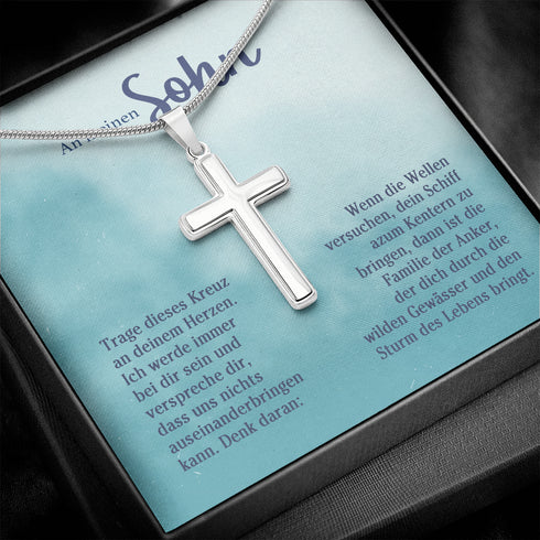 "An meine Sohn" Halskette - Kreuz