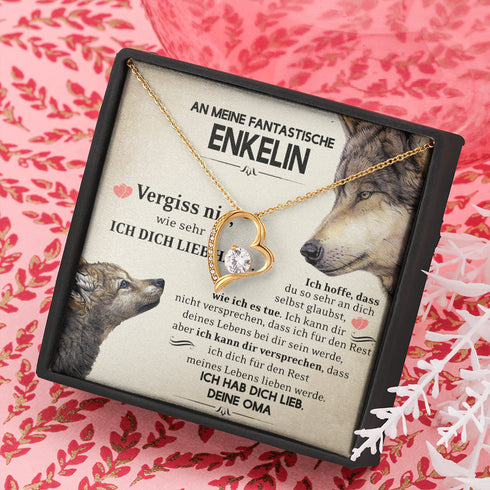 "An meine Enkelin" Halskette - Wölfin
