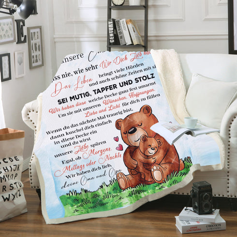 "An unsere Enkeltochter" Decke - Bär