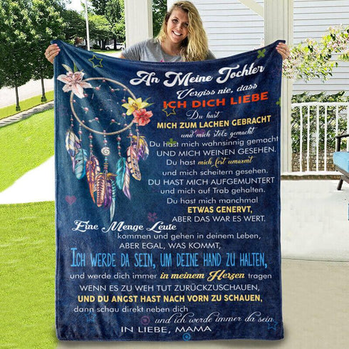 Divesart - Decke von Mutter zu Tochter - "Farbenfrohe Träume"