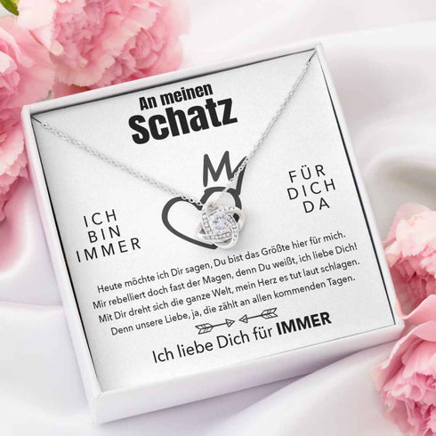 Weißgold Halskette - An meinen Schatz - Für Immer