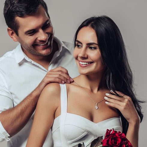 Weißgold Halskette - An meine Frau