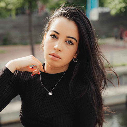 Weißgold Halskette - An meinen Schatz - Ich liebe Dich