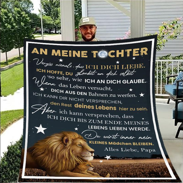 Divesart - Decke vom Vater an die Tochter - "Ein Löwe im Mondlicht"