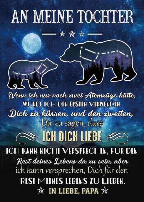 Divesart - Decke vom Vater an die Tochter - "Sternbär"