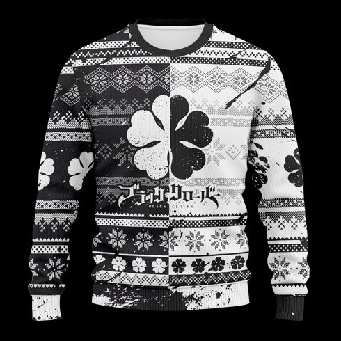 Five-Leaf Clover Unisex Wool Sweater
