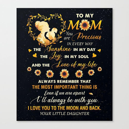 To My Mom - Gift For Mom, Gift For Family - Horizontal Canvas Matte Canvas Wall Art