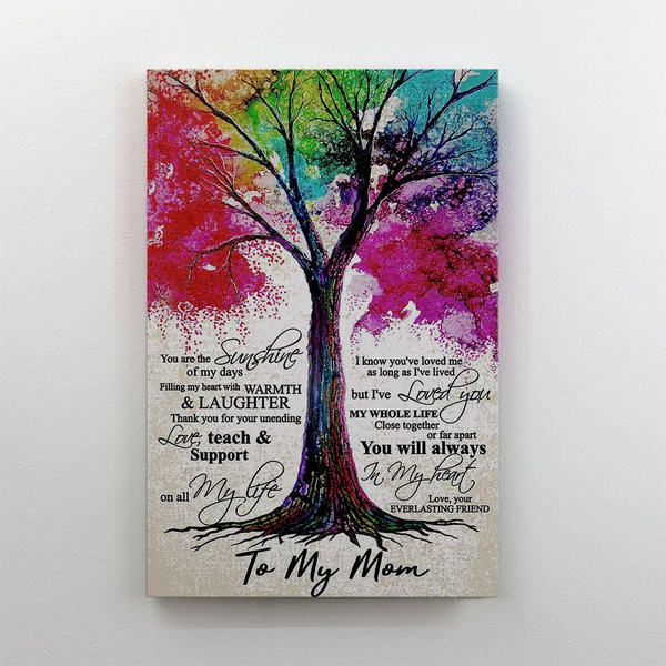 To My Mom - Gift For Mom For Mother's Day, Best Idea For Home Decor For Family - Matte Canvas Premium Wall Art Canvas