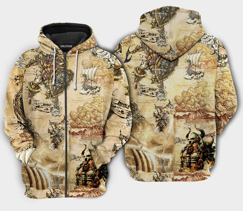 Viking Life Viking Map War - Hoodie - HOOD12NVC150921