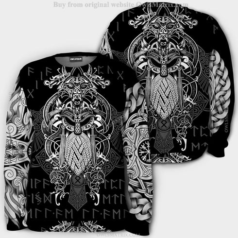 Viking Warrior Blood Metal Style - Hoodie - HOOD06NVC140921