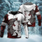 Viking Wolf legend red and white style - Hoodie - HOOD04NGA291021