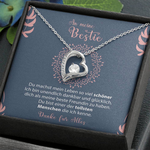 Divesart - Weißgold-Halskette - An meine Bestie