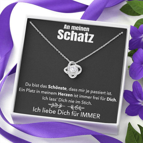 Weißgold Halskette - An meinen Schatz