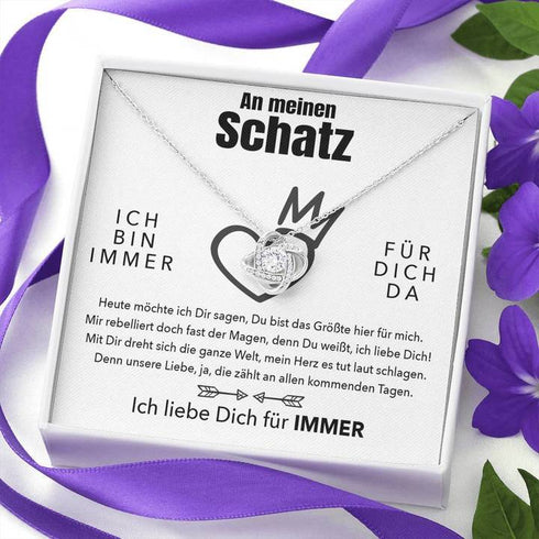 Weißgold Halskette - An meinen Schatz - Für Immer