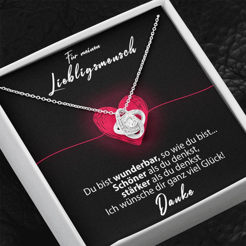 Divesart - Weißgold Halskette - An meinen Lieblingsmensch - Herz