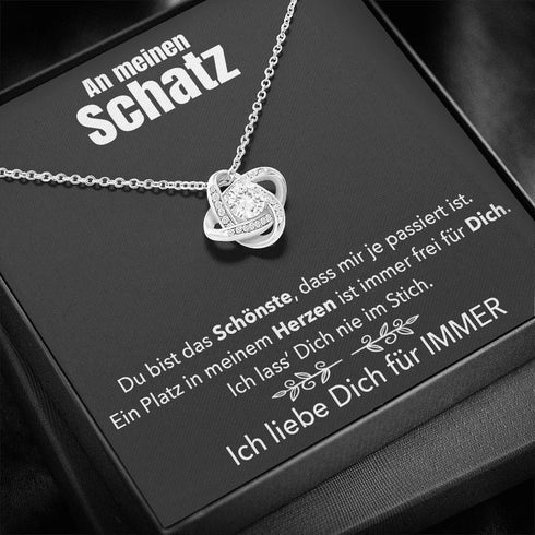 Weißgold Halskette - An meinen Schatz