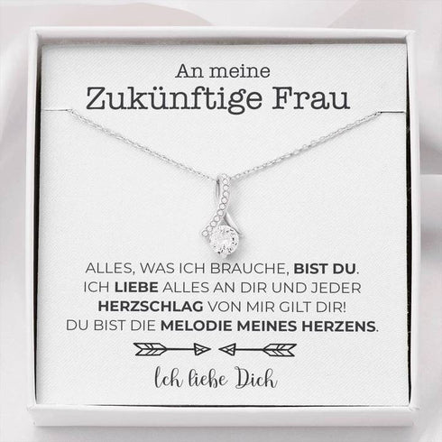 Weißgold Stil-Halskette - An meine zukünftige Frau