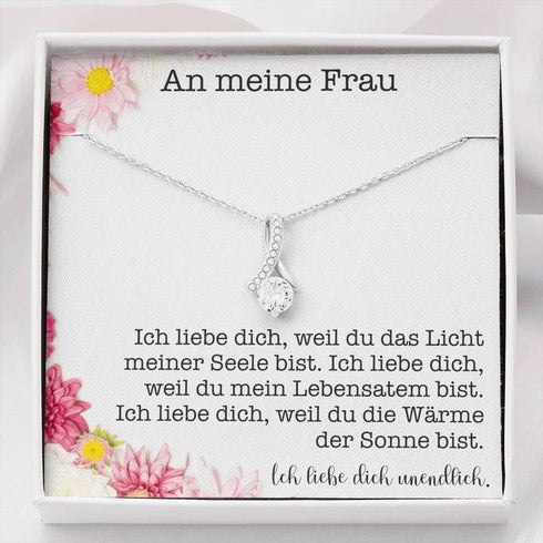 Weißgold Halskette - An meine Frau