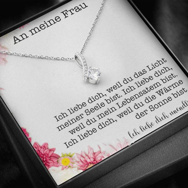 Weißgold Halskette - An meine Frau