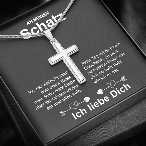 Divesart - Edelstahl-Halskette - An meinen Schatz