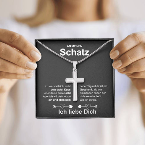 Divesart - Edelstahl-Halskette - An meinen Schatz