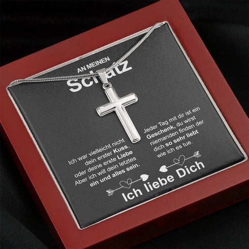 Divesart - Edelstahl-Halskette - An meinen Schatz