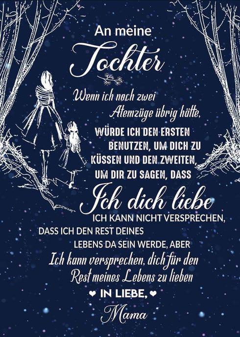 Divesart - Decke von Mutter zu Tochter - "Du bist mein Glück"