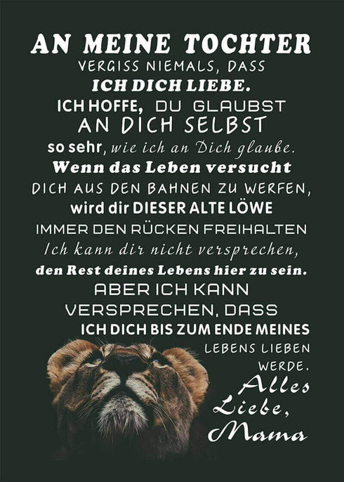 Divesart - Decke von Mutter zu Tochter - "Löwenliebe"