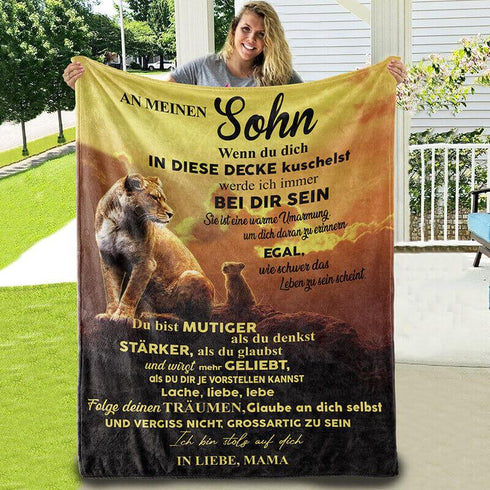 Divesart - Decke von Mutter zu Sohn - "Liebevolle Berührung"