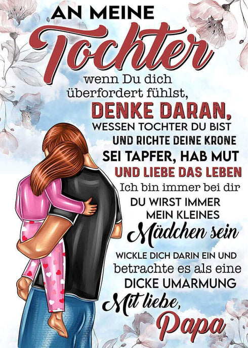 Divesart - Decke vom Vater an die Tochter - "Herzliche Papa Umarmung"