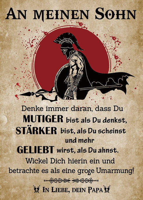 Divesart - Decke vom Vater an den Sohn - "Sei immer mutig"