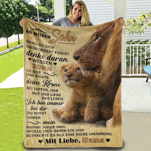 Divesart - Decke von Mutter zu Sohn - "Ein kleines flauschiges Wunder"