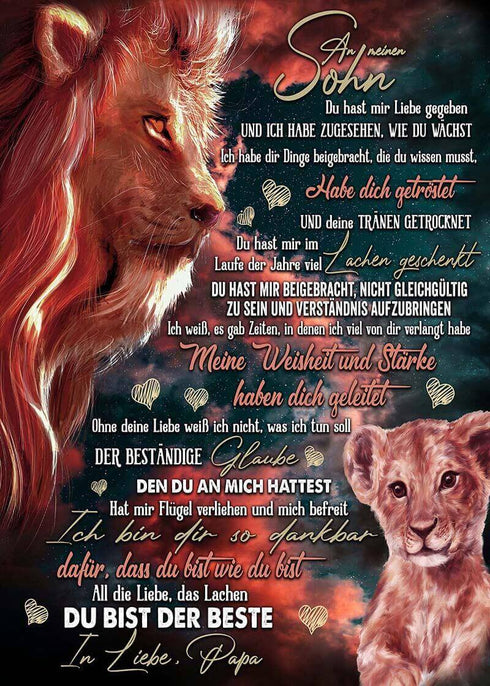 Divesart - Decke vom Vater an den Sohn - "Habe immer Feuer in deiner Seele"