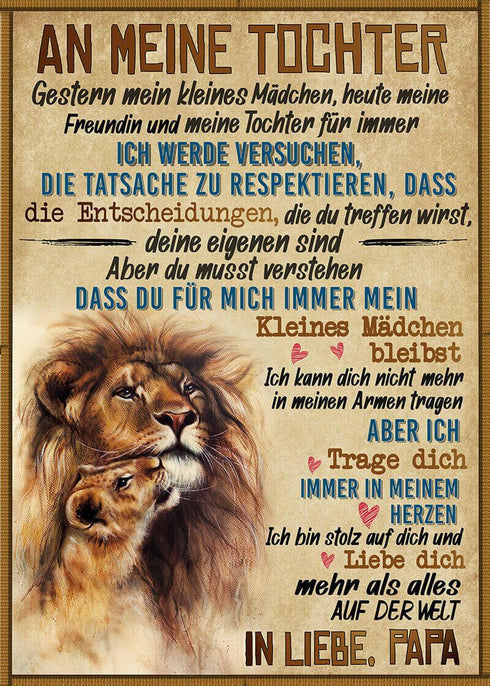 Divesart - Decke vom Vater an die Tochter - "Freue dich jeden Tag"