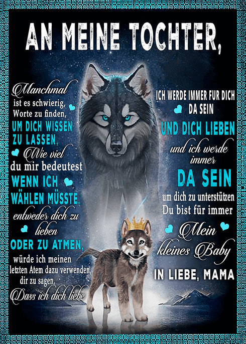 Divesart - Decke von Mutter zu Tochter - "Tapferes Herz"