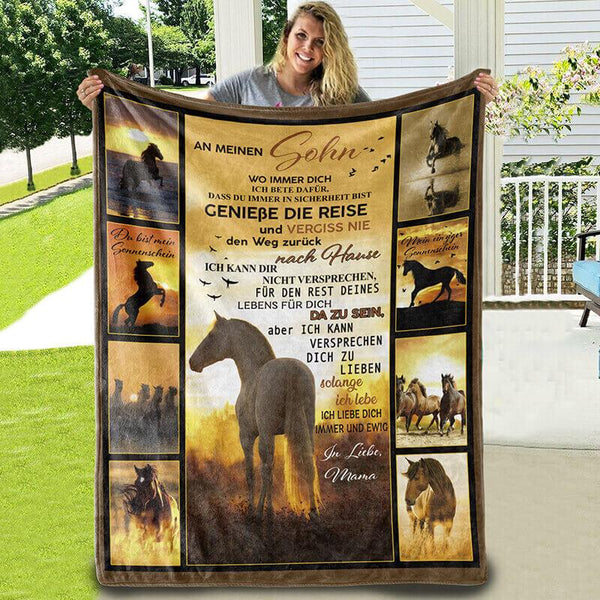 Divesart - Decke von Mutter zu Sohn - "Majestätischer Sonnenuntergang"