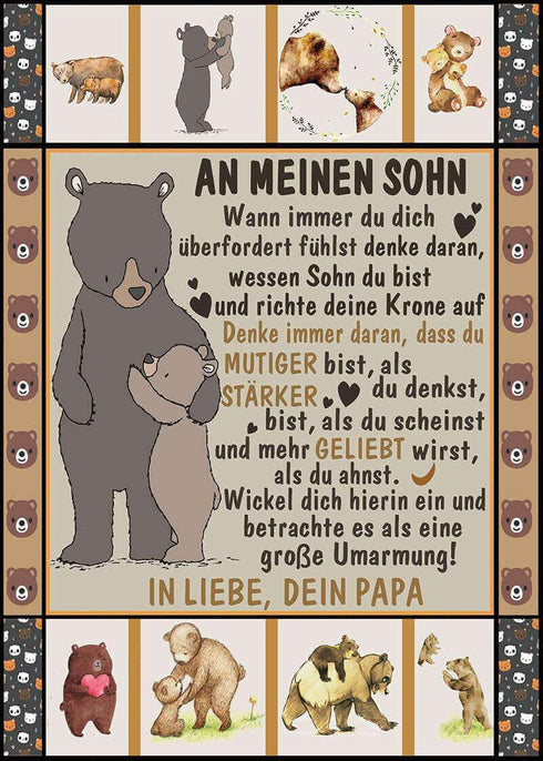 Divesart - Decke vom Vater an den Sohn - "Es ist ein großes Glück, dass ich dich habe"