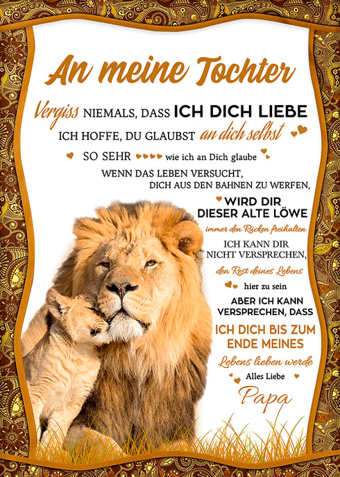 Divesart - Decke vom Vater an die Tochter - "Die Wärme der väterlichen Liebkosung"