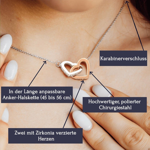 Halskette für einen geliebten Menschen - "Wir sind für immer zusammen"