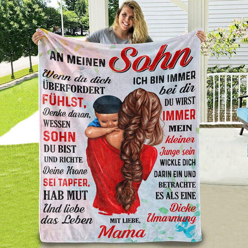 Divesart - Decke von Mutter zu Sohn - "Für den besten Sohn der Welt"