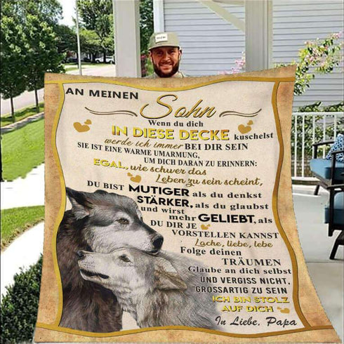 Divesart - Decke vom Vater an den Sohn - "Wolfs Liebkosung"